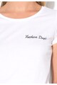 Fashion Days Tricou alb cu imprimeu logo Signature Femei