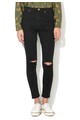 BRAVE SOUL Jeansi skinny negri cu rupturi decorative Femei