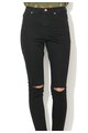 BRAVE SOUL Jeansi skinny negri cu rupturi decorative Femei