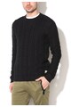 Jack & Jones Pulover negru cu torsade Vanard Barbati