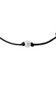 Perles Addict Colier negru ajustabil cu perla alba Femei