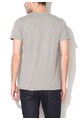 Jack & Jones Tricou slim fit gri melange cu imprimeu frontal Nicholas Barbati