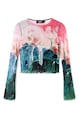 DESIGUAL Bluza crop de plasa Femei