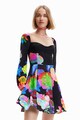 DESIGUAL Rochie evazata cu imprimeu floral Femei