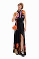 DESIGUAL Rochie maxi stratificata cu talie elastica Femei