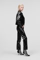 Karl Lagerfeld Панталон от лачена кожа с цепки на маншетите Жени