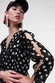 Karl Lagerfeld Bővülő fazonú logómintás midiruha női