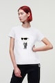 Karl Lagerfeld Tricou regular fit de bumbac organic Ikonik Femei