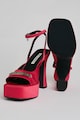 Karl Lagerfeld Сатинирани сандали с масивен ток Жени