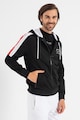Karl Lagerfeld Cipzáros pamuttartalmú pulóver kapucnival férfi