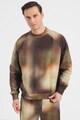HUGO Absztrakt mintás pulóver logóval férfi