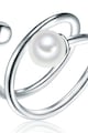 LINDENHOFF Inel din argint placat cu rodiu si decorat cu perle de cultura Femei