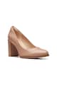 Clarks Велурени обувки Freva с масивен ток Жени
