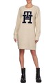 Tommy Hilfiger Kényelmes fazonú pulóverruha hímzéssel női