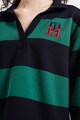 Tommy Hilfiger Раиран пуловер с яка и лого Жени