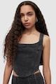 AllSaints Charli szűk fazonú crop farmertop női