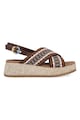 Wrangler Sandale wedge de piele ecologica si material textil Femei