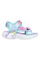 Skechers Sandale cu velcro si model colorblock Unicorn Dream Fete