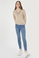 COLIN'S Finomkötött pulóver rövid cipzáros hasítékkal női