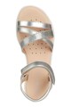 Geox Sandale cu velcro si aspect metalic Fete