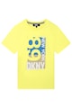 DKNY Tricou de bumbac cu imprimeu grafic Baieti