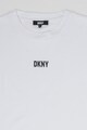 DKNY Памучна тениска с ресни Момичета