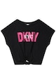 DKNY Crop póló csomózott részlettel Lány