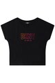 DKNY Памучна тениска с бродирано лого Момичета