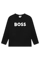 BOSS Kidswear Блуза с овално деколте и контрастно лого Момчета