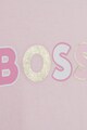 BOSS Kidswear Logómintás póló és rövidnadrág szett Lány