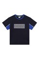 BOSS Kidswear Тениска с контрастен панел Момчета