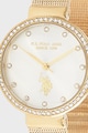 U.S. Polo Assn. Кварцов часовник с кристали Жени