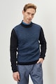 AC&Co Finomkötött pulóver kontrasztos részletekkel férfi