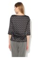 Esprit Черна ефирна блуза със ситен десен Жени