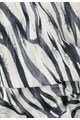 Esprit Esarfa negru si alb prafuit cu imprimeu zebra Femei