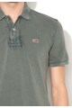 Napapijri Tricou polo verde camuflaj melange Taly New Barbati