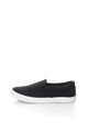 NEW LOOK Pantofi slip-on negri texturati Mobra Femei