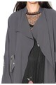 NEW LOOK Bailey Antracitszürke Hosszú Kabát női