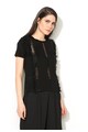 Silvian Heach Collection, Top negru cu insertii crosetate Castiglione Femei