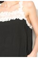 Silvian Heach Collection, Top negru si alb cu garnituri crosetate Calcea Femei