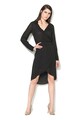 Sisley Rochie neagra cu decolteu cache-coeur Femei