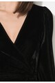 Zee Lane Collection Черна кадифена рокля със застъпен дизайн и колан Жени
