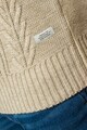 BLEND Пуловер с овално деколте и плетка осморка Мъже