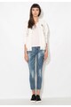 Zee Lane Denim Jeansi crop albastri cu pete decorative Femei