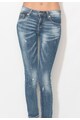 Zee Lane Denim Jeansi crop albastri cu pete decorative Femei