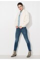 Zee Lane Denim Jacheta bomber alba de piele sintetica Femei