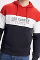 Lee Cooper Colorblock dizájnú kapucnis pulóver logómintával férfi