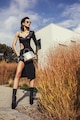 Mitiliane Couture Egyvállas ruha kivágással az oldalán női