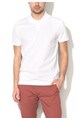 Jack & Jones Tricou polo slim fit alb din material pique Preston Barbati