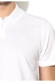 Jack & Jones Tricou polo slim fit alb din material pique Preston Barbati